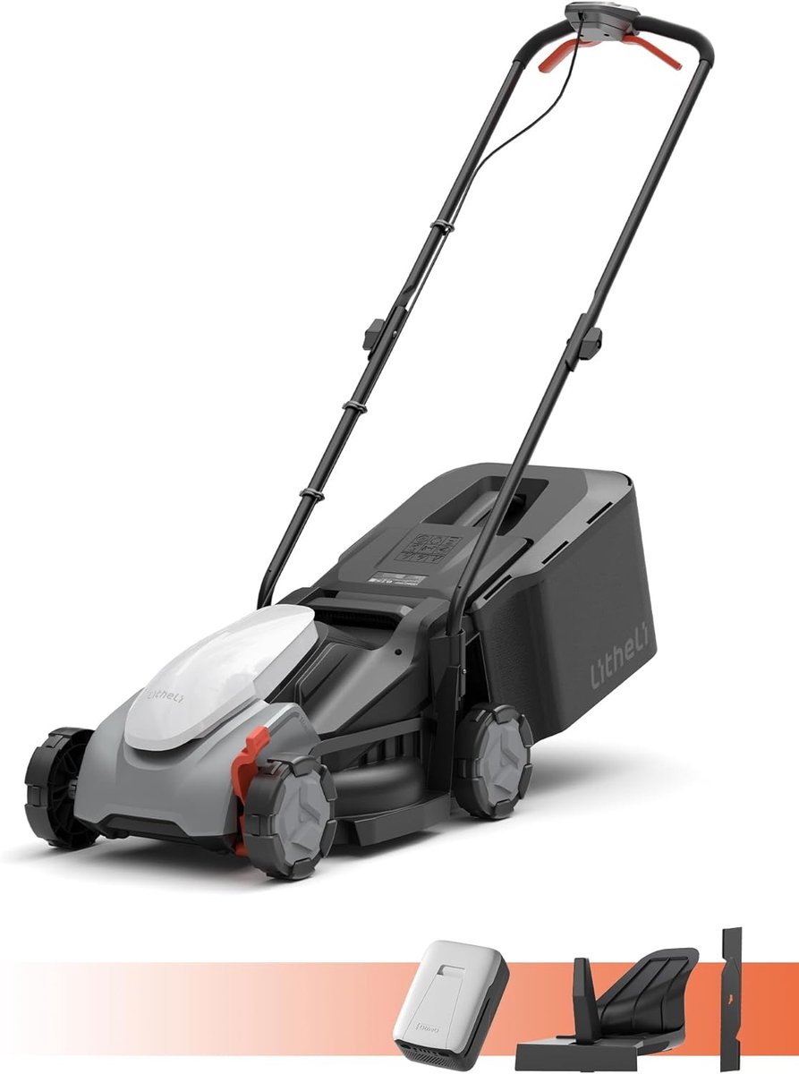 Accu grasmaaier 33 cm - 20 V, 200 m² - 30 L opvangbak - ideaal voor kleine tuinen - ShopVlot