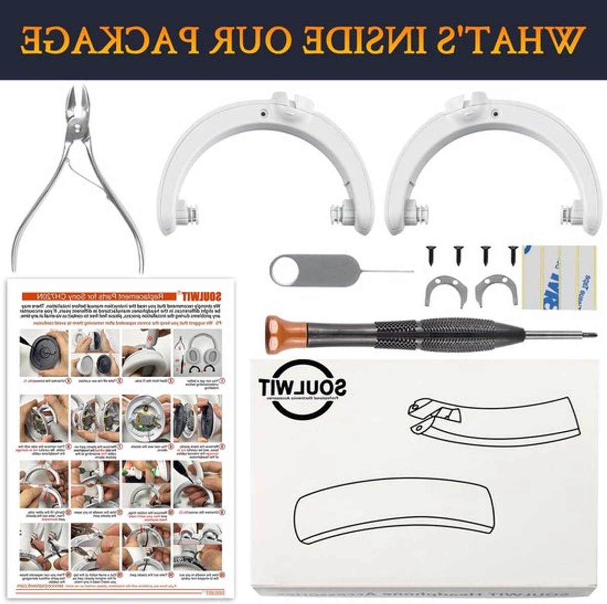 Hoofdband Ophangbeugel met Draaimechanisme voor Sony WH-CH720N Noise Cancelling Hoofdtelefoon, Vervangingsonderdelen en Accessoires