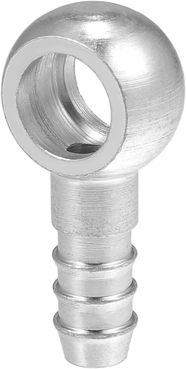 SnelShoppen - Universele 14mm ID 12mm OD Banjo Fitting Brandstoflijn Adapter Connector - 1 Stuk, Metaal, Precisie Machinaal, Vervangingsonderdeel