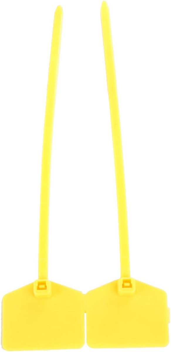 SnelShoppen - Plastic Zipper Ties 100 Stuks, Zelfsluitende Beveiligingslabels, 4.7 Pull Tite Schrijfbare Label Marker Bands voor Bagage, Kabel, Draad,