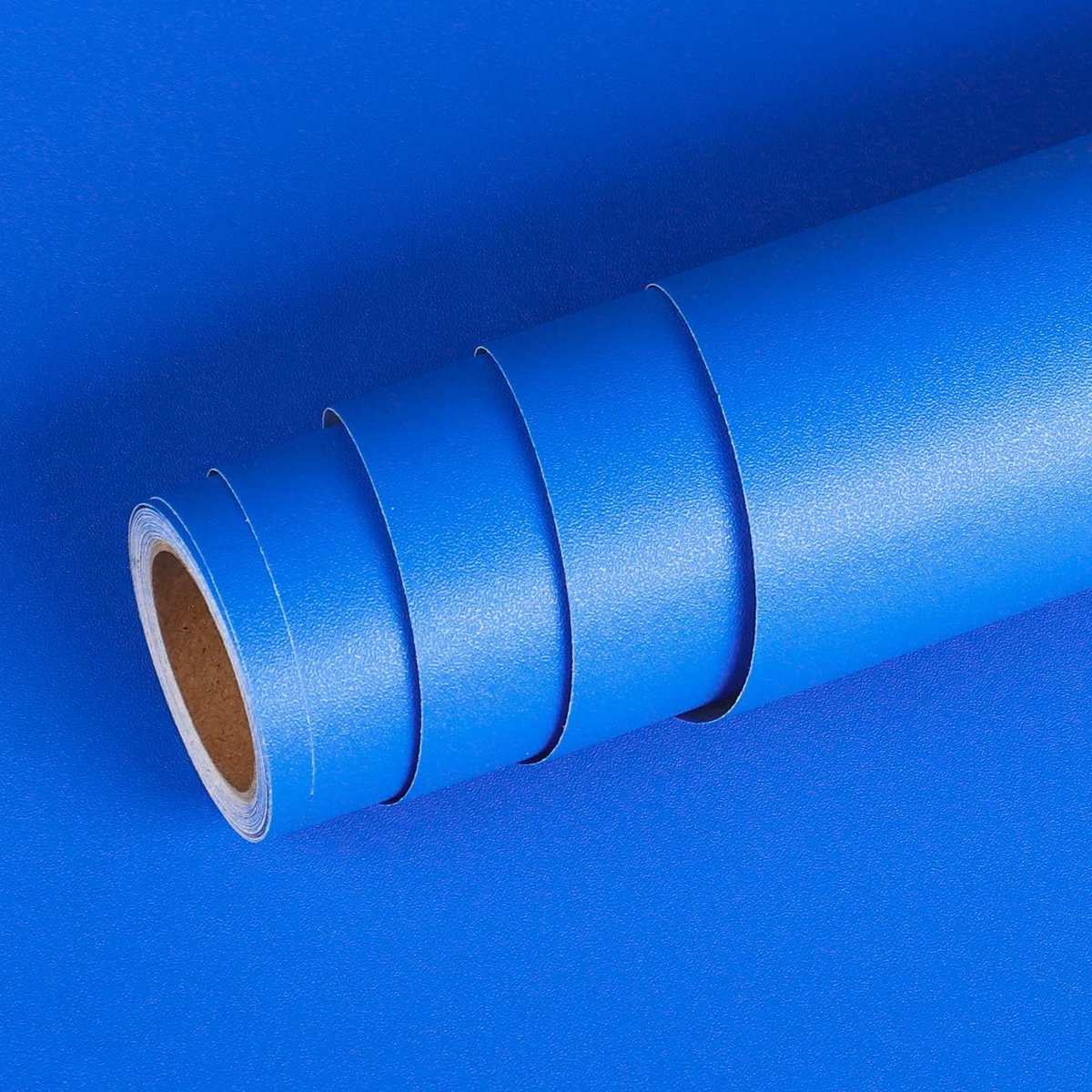 SnelShoppen - Zelfklevende Meubel Folie Blauw Mat 40 cm x 5 m Waterdicht Voor Kinderkamer Jongens Keuken Kast