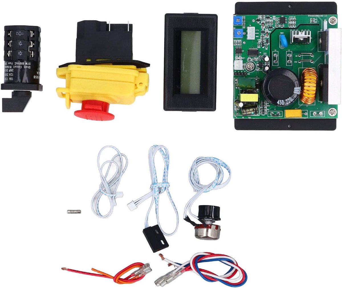 SnelShoppen - Mini Draaibank Motorbesturingssysteem Digitale Weergave Circuitbord Magnetische Schakelaar Potentiometer Richtingsschakelaar Overload Be