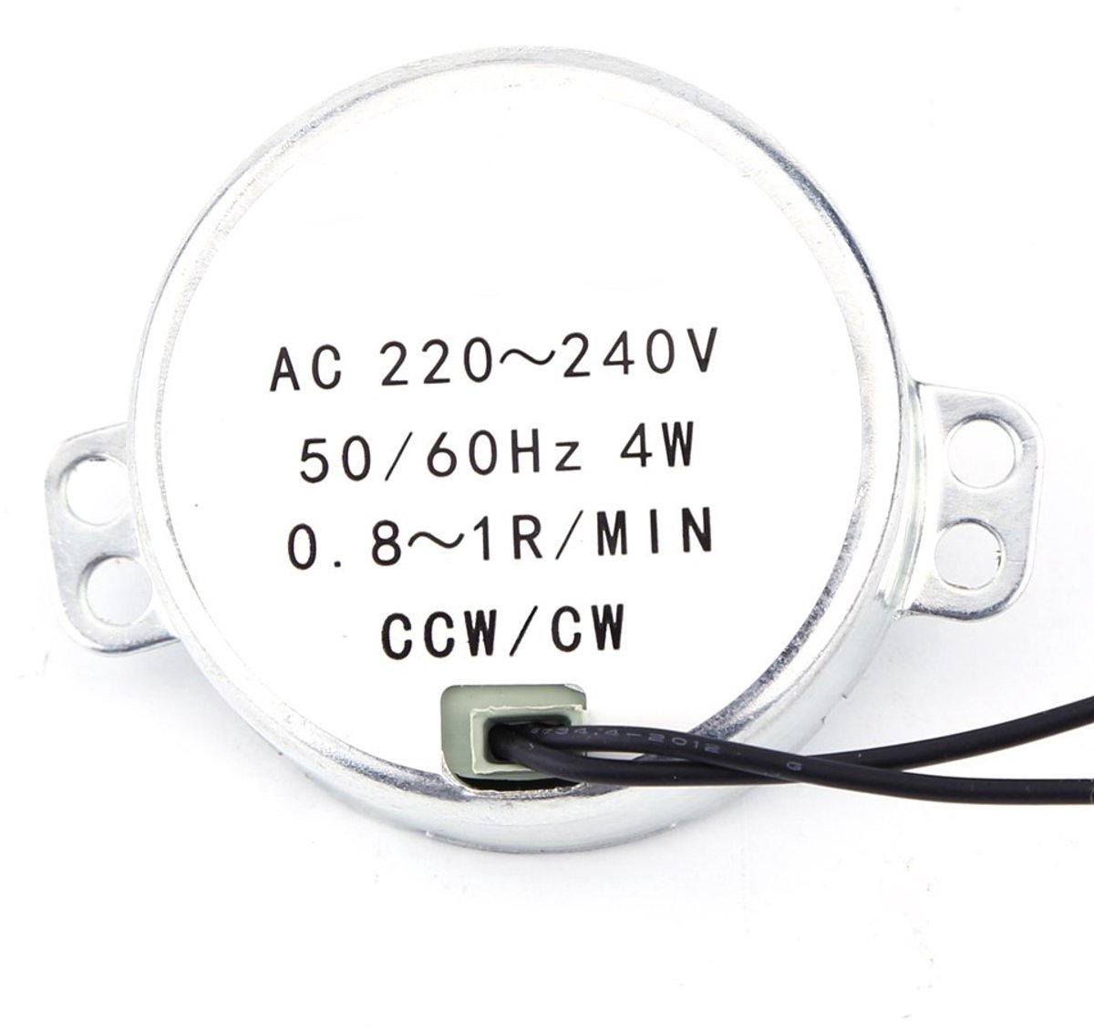 SnelShoppen - 1PC AC 220V 240V Synchronous Motor Geared 4W CW CCW (2.5 3RPM) - Ideaal voor Microfoon Componenten, Laag Geluid, Hoge Koppel, Compact en