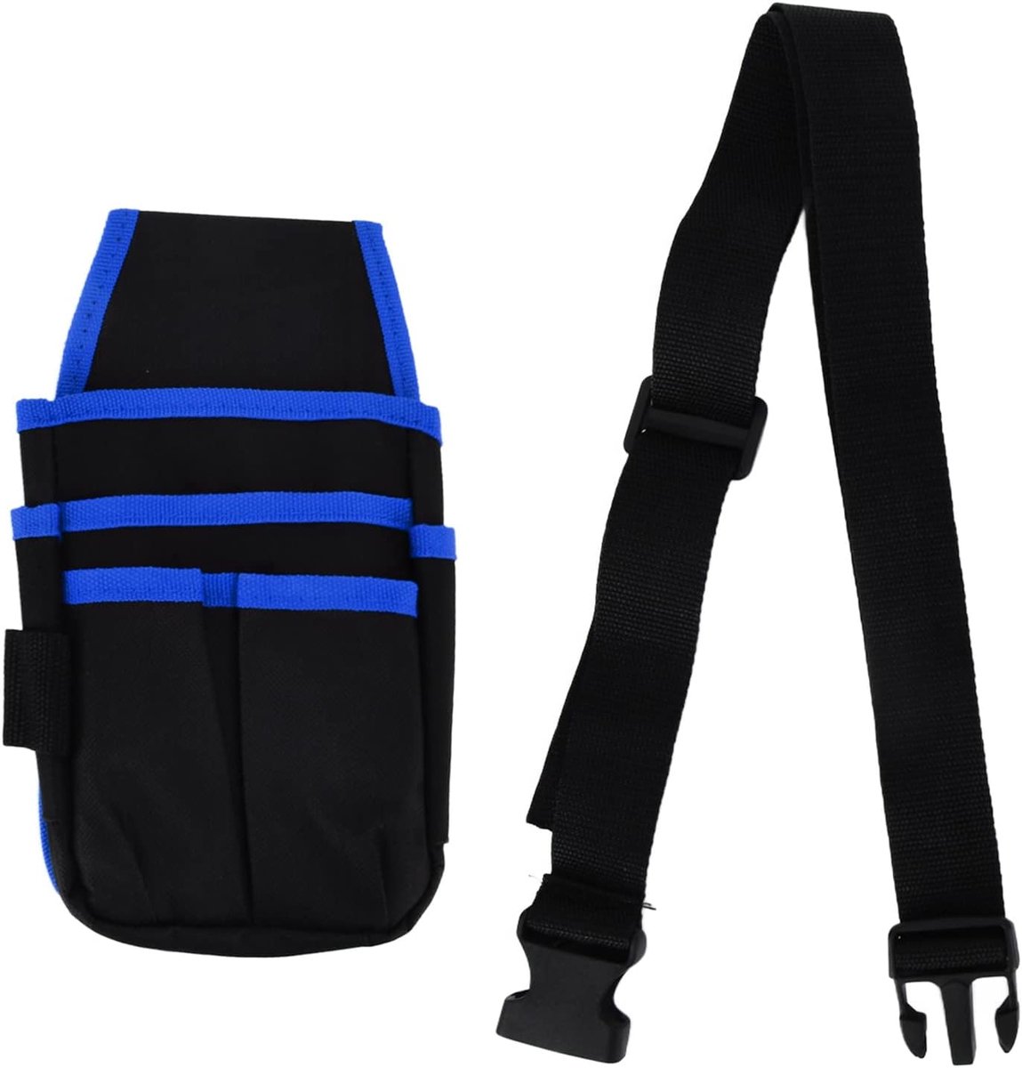 SnelShoppen - Multifunctionele Heupriem Gereedschapszak voor Doe-Het-Zelf Houtbewerkers, Canvas Tool Organizer met Verstelbare Riem, Blauw, Ideaal voo