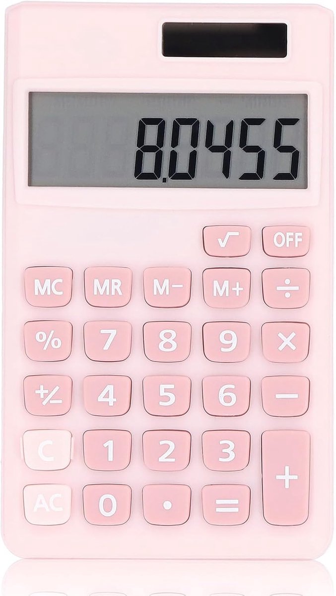 SnelShoppen - Kleine Rekenen, ABS Materiaal, 8-Cijferige LCD Scherm, Grote Toetsen, Hoog Zichtbaar, Hoge Gevoeligheid, Huishoudelijke en Kantoor Reken