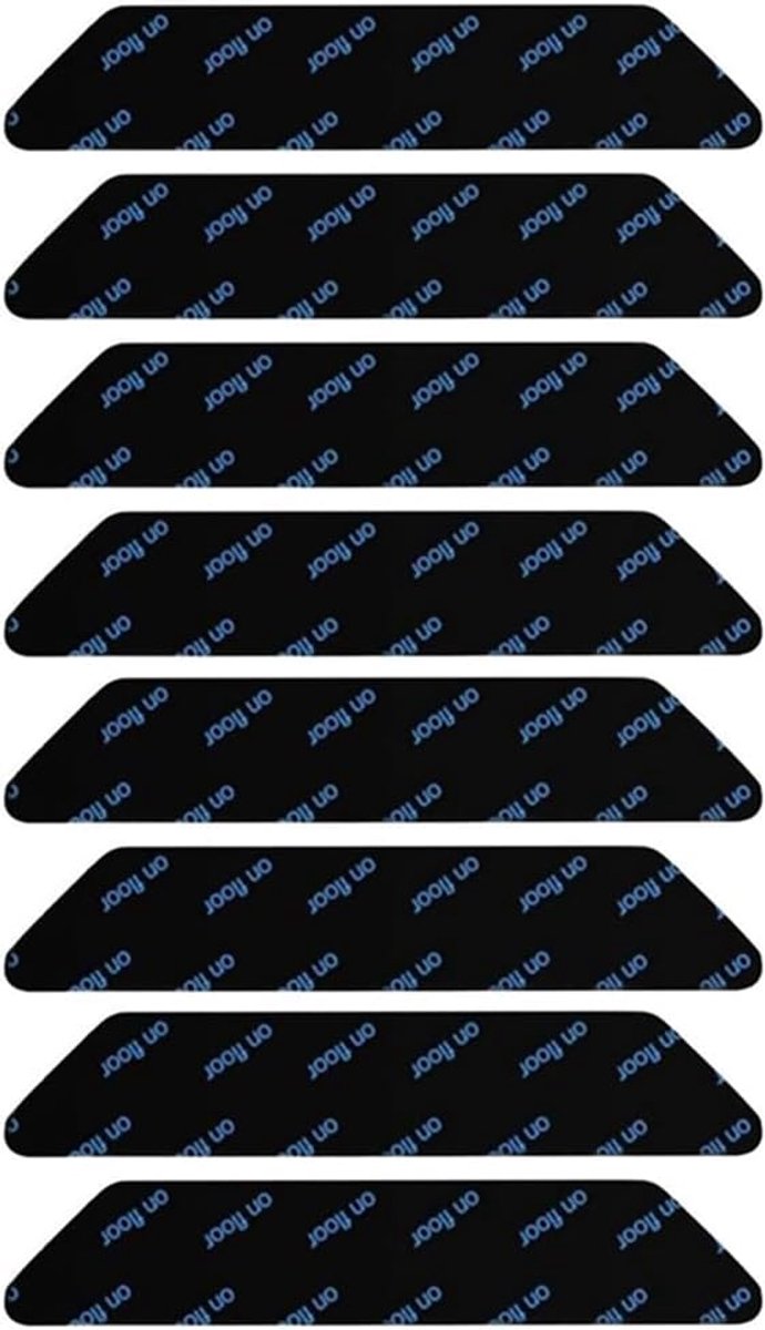 Carpet tape grippers 8-pack - trapeziumvormig - voor houten, tegel, beton en marmeren vloeren - ShopVlot