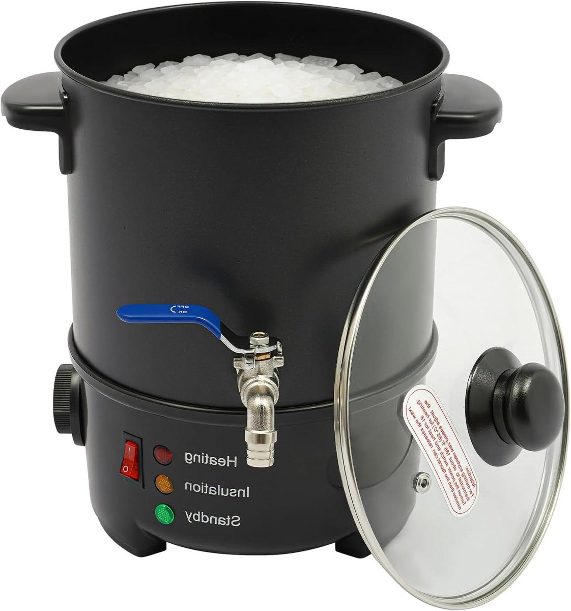 Wasmeltpot - Smeltmachine Kaarsen - Kaarsen Maken - Snelle Smeltcapaciteit - 5 Liter - Zwart