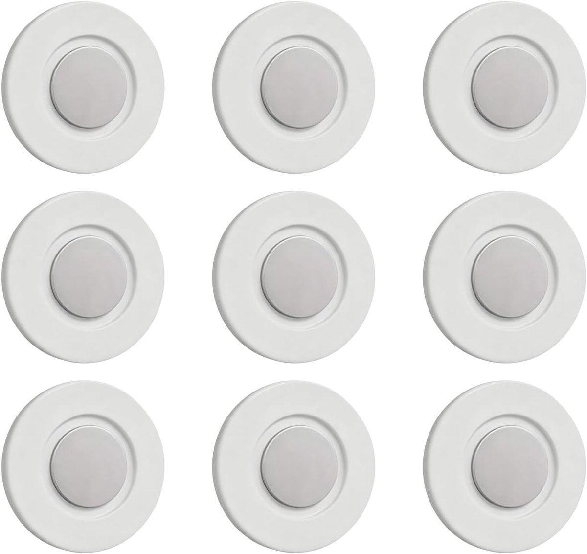 Magnetische Wandhouder voor Afstandsbedieningen - 9 Stuks, Sterke Bevestiging Zonder Boren, Ideaal voor TV, Airco en Ventilator, Wit