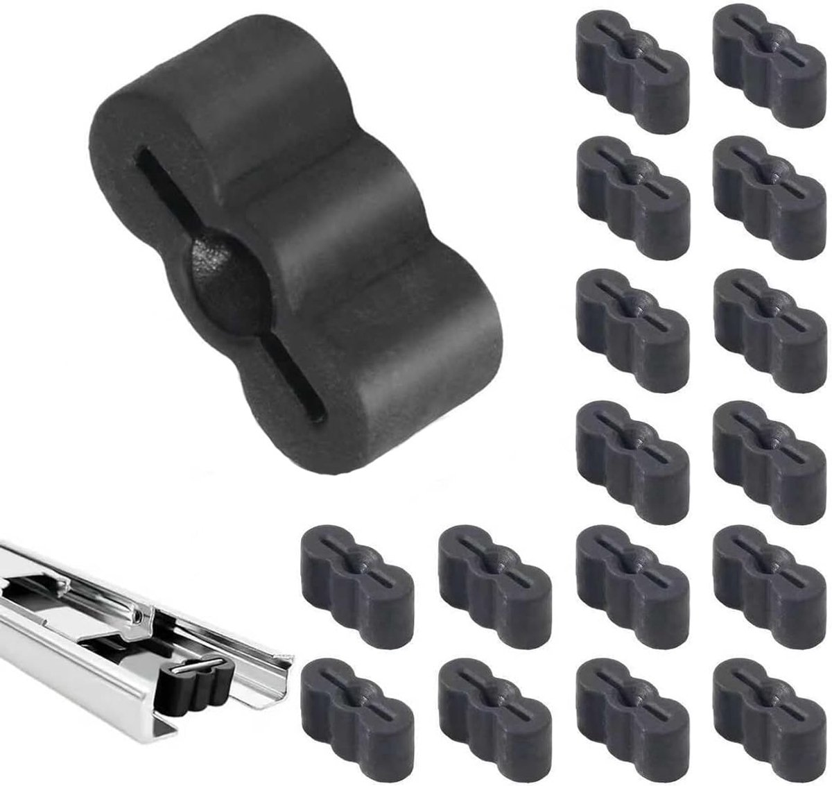 SnelShoppen - 20 Stuks Lade Stoppen Vervangonderdelen, Universele Rubberen Stopper voor Lades, Kasten en Schuifdeuren, Hoogwaardige Schokabsorberende