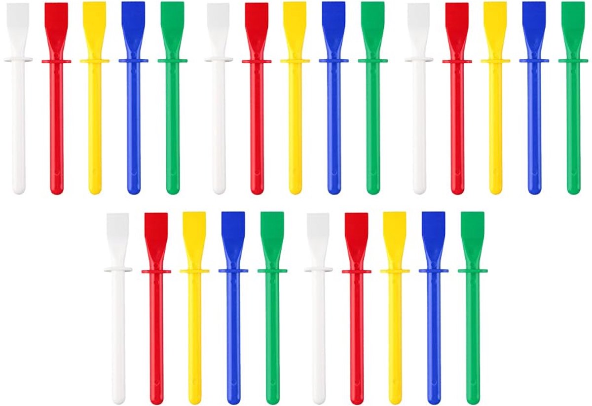 SnelShoppen - 30 Stuks Hechtingsapplicator - Plastic Spatel en Lijmkwast - Geschikt voor Knutselactiviteiten - 11,5 cm - Voor Alle Lijmsoorten - Perfe
