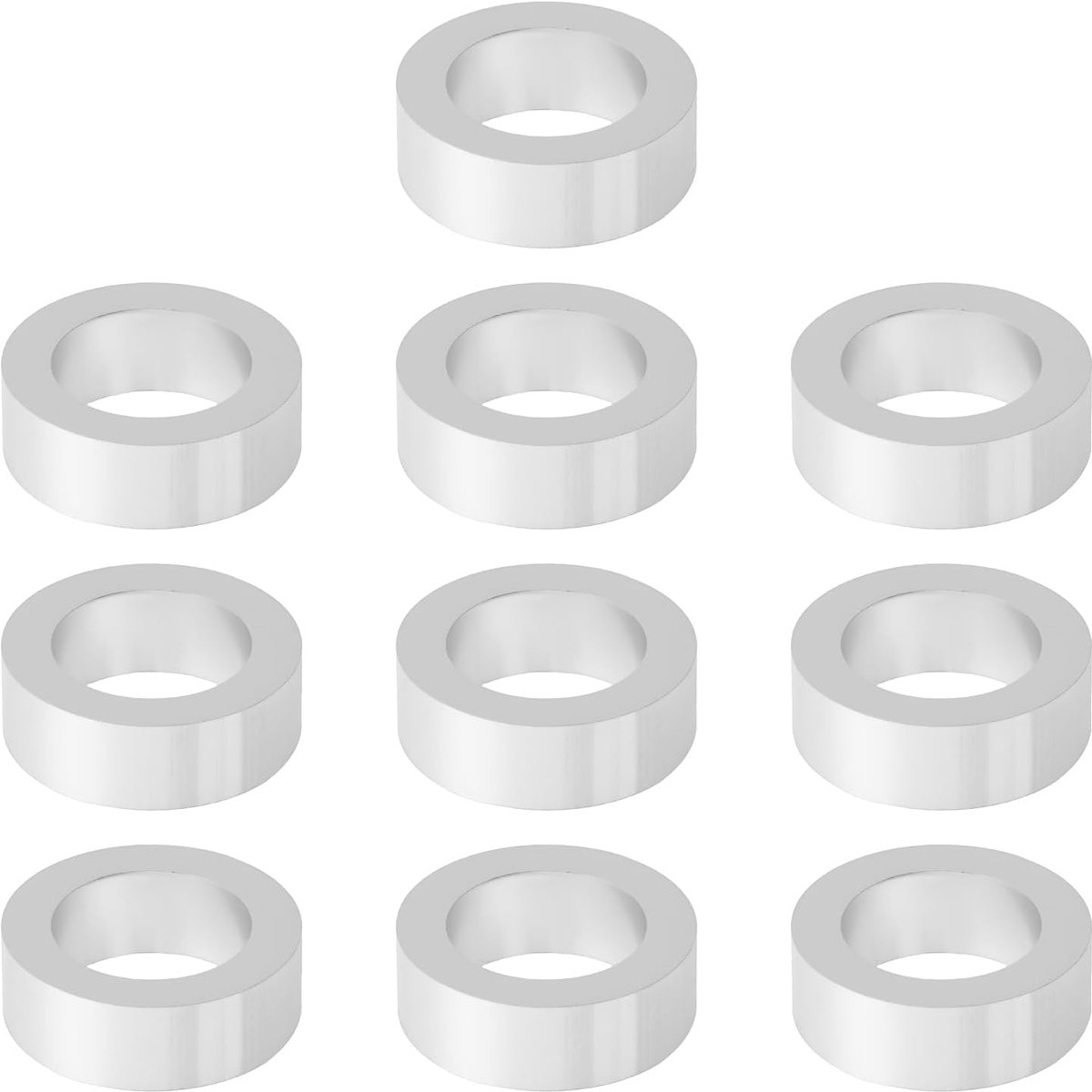 Fiets frame wiel hub spacer pakking - 10 stuks - Aluminium - Verbeter asspeling en stabiliteit - ShopVlot
