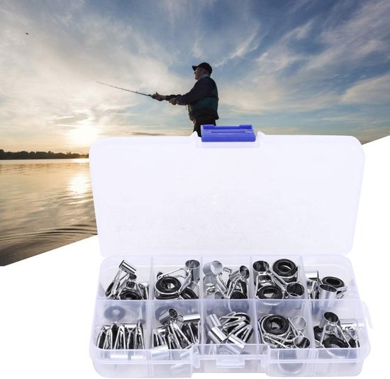 SnelShoppen - 90Pcs RVS Keramische Hengel Gidsen Repair Kit - Duurzaam en Lichtgewicht - Perfect voor Hengelsport van Snelshoppen — afbeelding 4