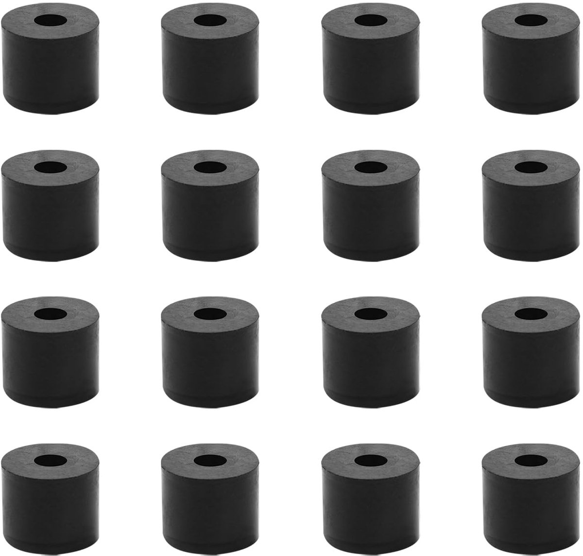 SnelShoppen - 16 Stuks Rubber Spacers, M6 Plastic Spacer Mofjes, 18mm Buiten Diameter 6mm Binnen Diameter 15mm Dikte, Duurzaam voor Thuis Auto Accesso