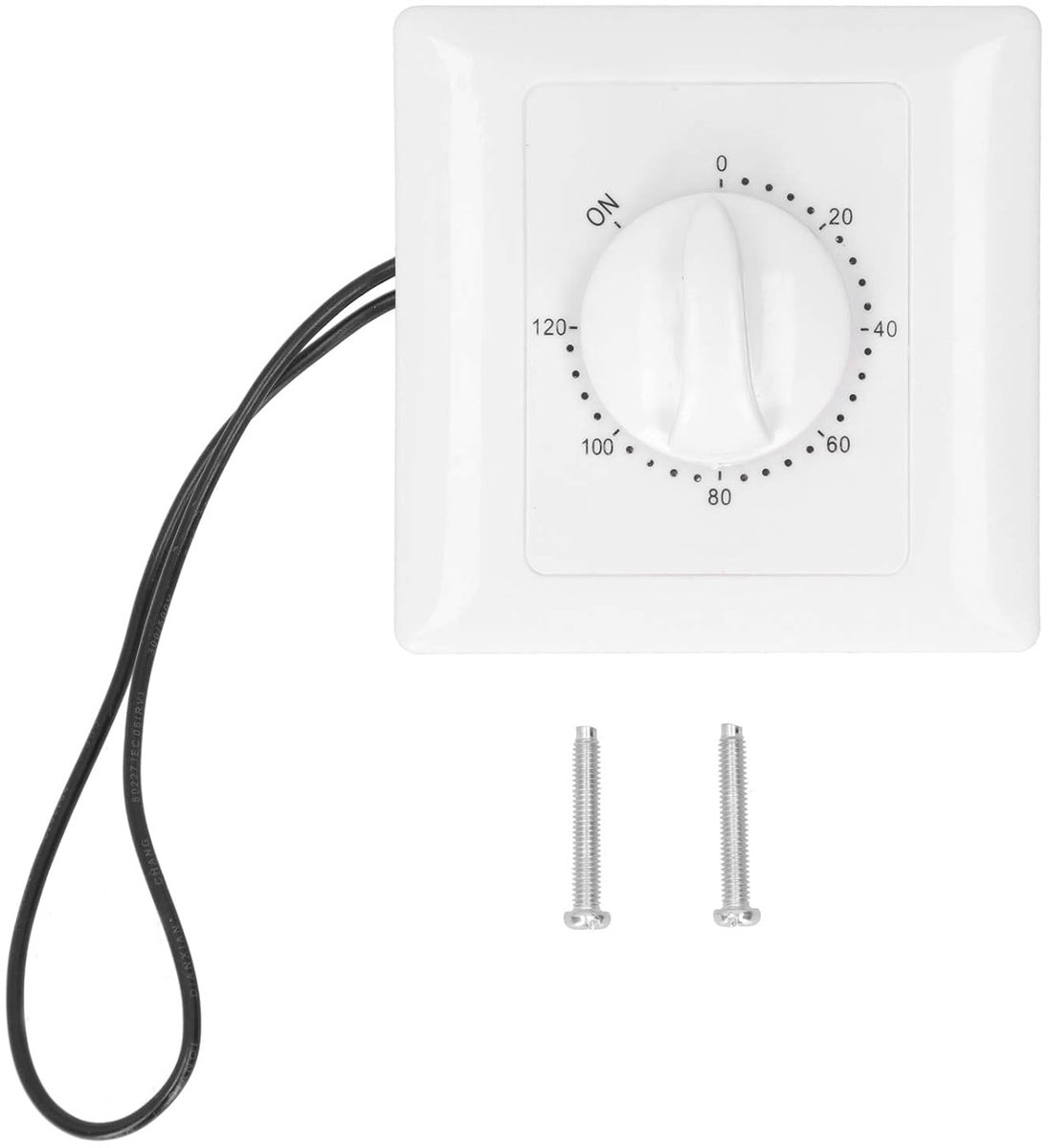 SnelShoppen - Mechanische Countdown Timer, 120 Minuten Wandklok Schakelaar voor Badkamerverlichting, 220V, Eenvoudig te Installeren, Geschikt voor Thu