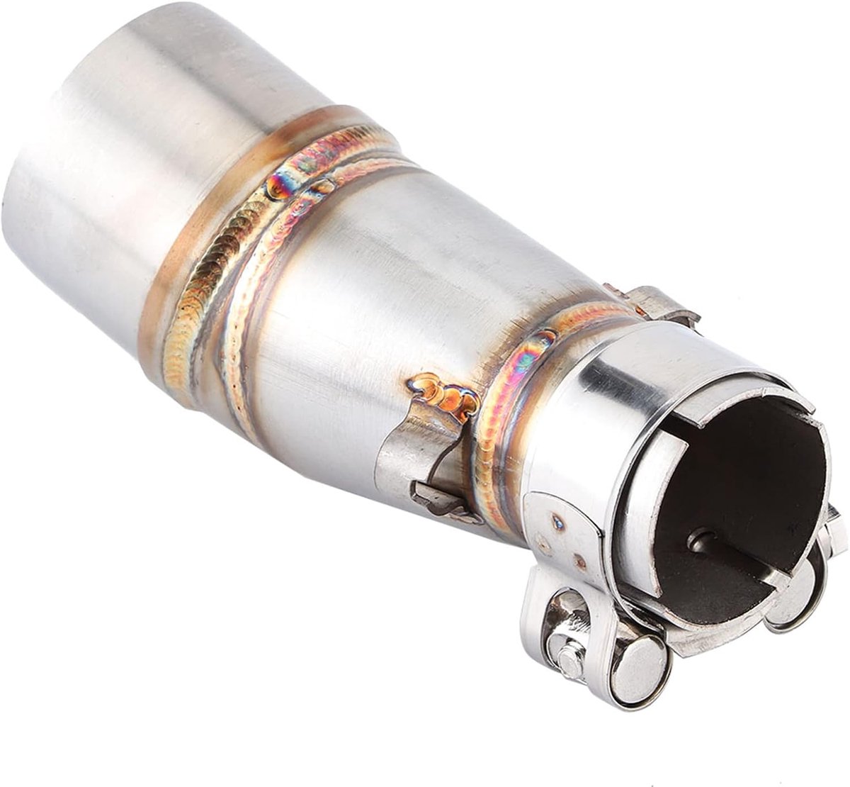 SnelShoppen - Hoogwaardige Motorcycle Exhaust Middle Pipe Adapter RVS 13-16 voor Z250 250 - Duurzaam en Temperatuurbestendig - Perfecte Aansluiting