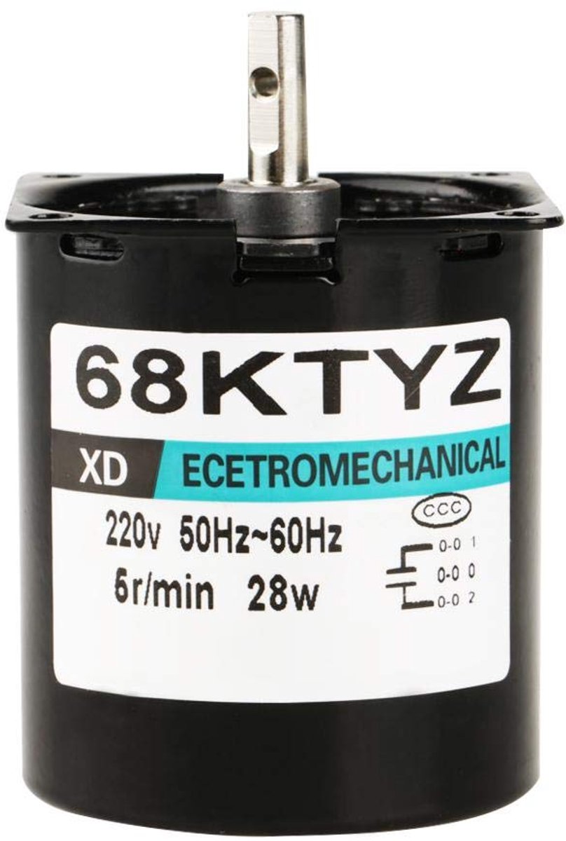 Permanente magnetische synchronmotor 28W voor instrumenten, automatisering en lijpmachines - 5-80r/min, CW/CCW, 5RPM