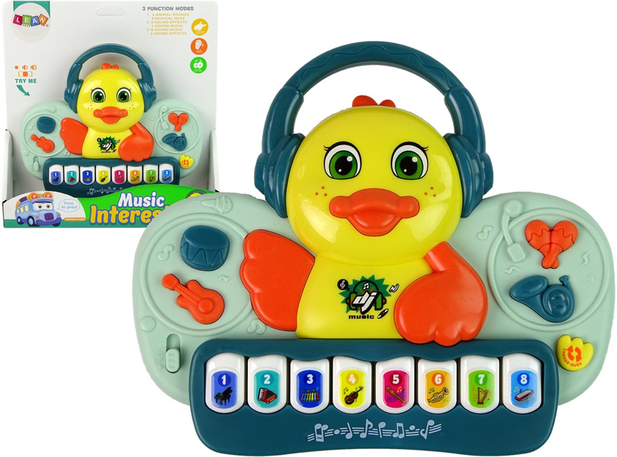 Interactieve Duck Duck Piano DJ Geluidsinstrumenten Muzikale melodieën