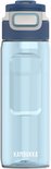 Kambukka Elton drinkfles 750ml in Crystal Blue met blauw en grijs 3-in-1 deksel.