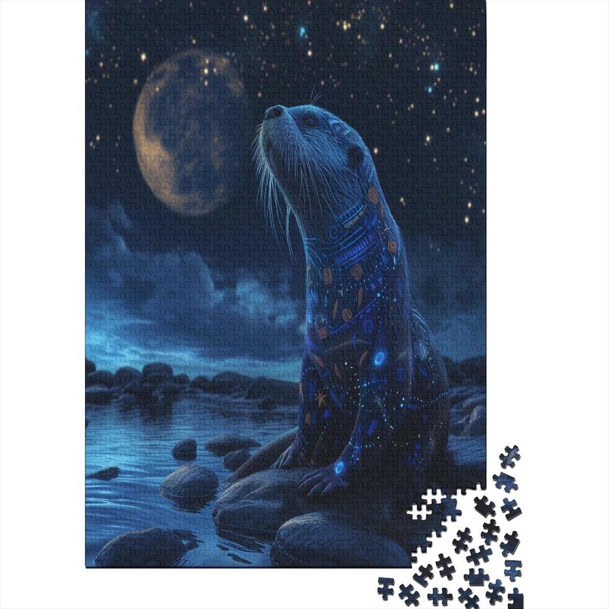 SnelShoppen - Puzzel 1000 Stukken Volwassenen Vloerpuzzel 75 x 50 cm Hoogwaardige Materialen Recyclebaar Veilig en Niet-Toxisch Inclusief Extra Poster