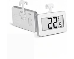 Dussdote (set van 2) – Thermometer voor koelkast en algemeen gebruik (binnen/buiten) – Geschikt voor restaurants, bars en cafés – 6 x 4 cm – Wit