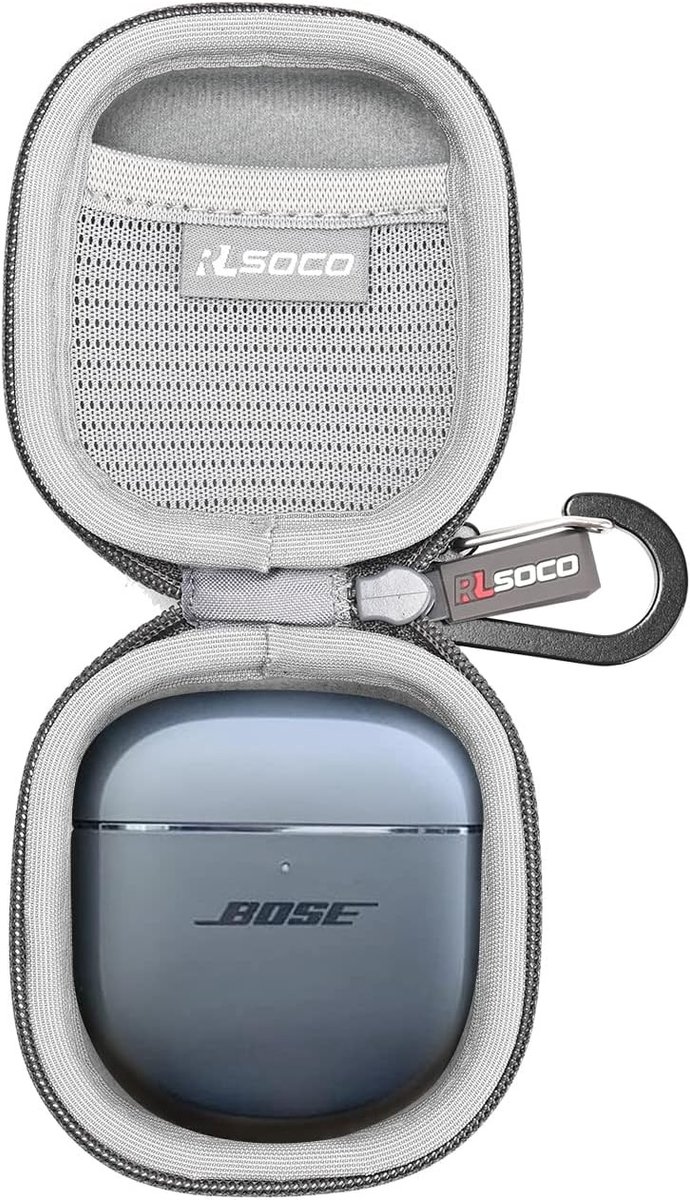 Beschermende Case Cover voor Bose QuietComfort Ultra en Earbuds II - Grijze Oplossing voor Veiligheid en Stijl