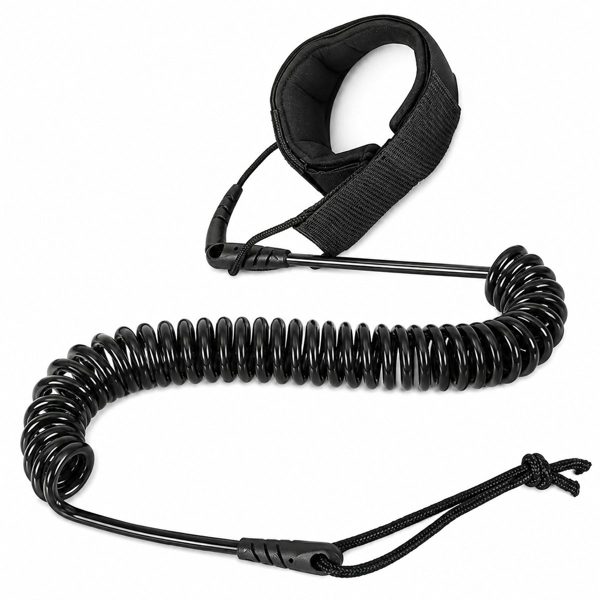 Leash 10ft - Spiraal Surfplank Leash van Sterk TPU met Dubbele RVS Wartel - Comfortabele Enkelband voor Stand Up Paddle Board en Kajak