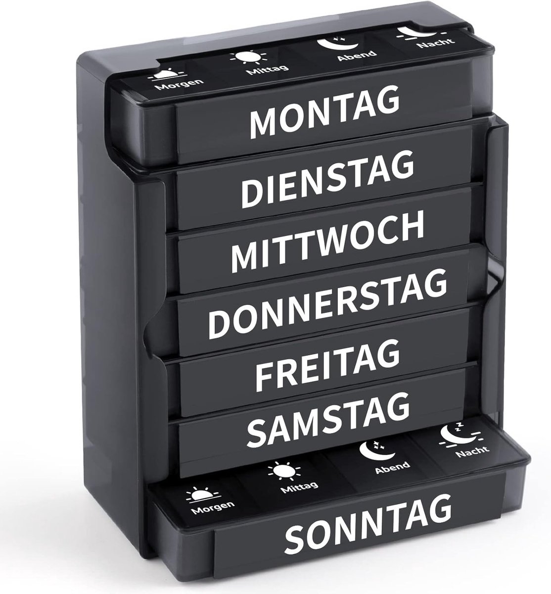 Tabletbox voor 7 dagen met 4 compartimenten - Ochtend, Middag, Avond - Medicijnen en supplementen organizer