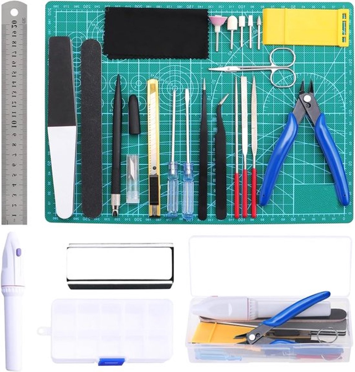 Modelbouw Gereedschap Set, 26 Stukken, Voor het Maken van Gedetailleerde Modelauto's en Hobbyprojecten, Onderhouds- en Constructietools