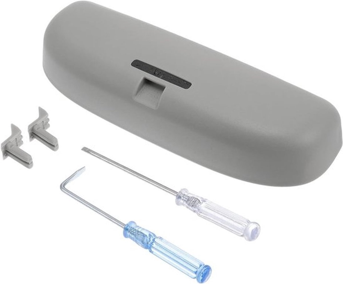 Zonnebril Case voor Honda Civic 2016-2021 - Brillen Houder, Opbergdoos en Stroomden Doek in Grijs - 1 Set met Duurzaam ABS Materiaal en Perfecte Pasvorm