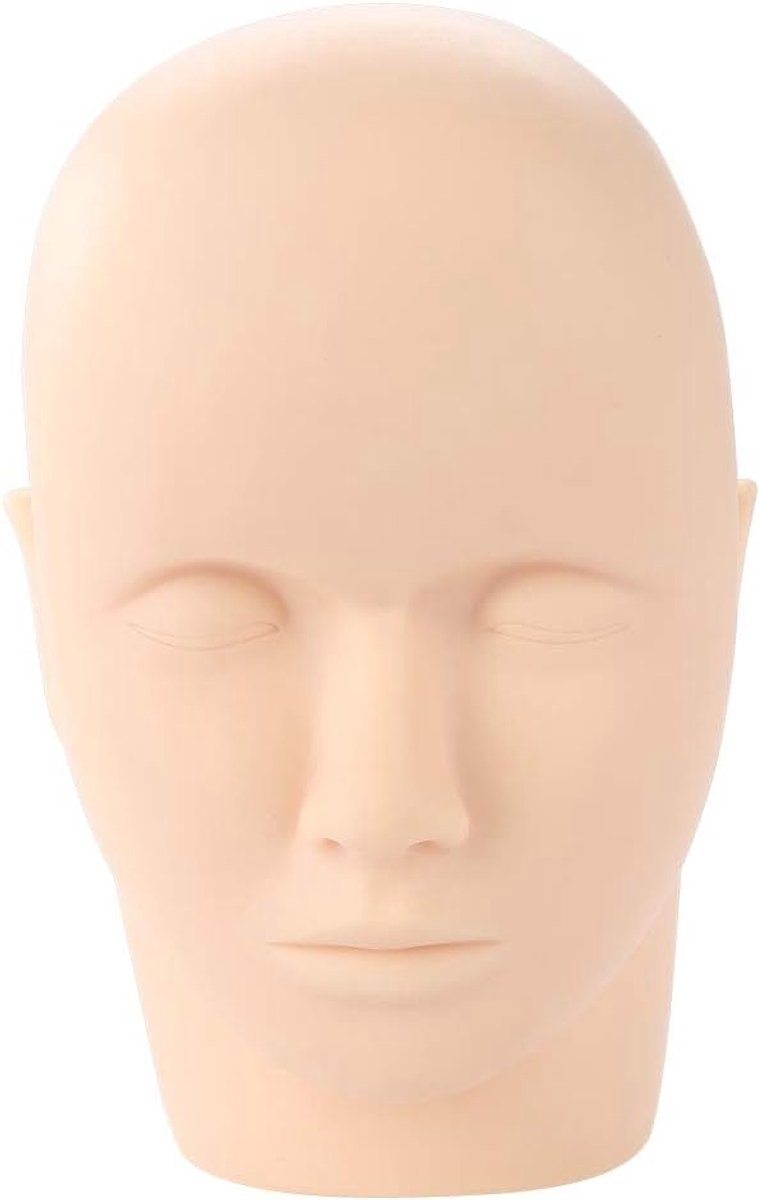 Mannequin Hoofd voor Wimperextensions, Make-up en Massage Oefenen - Zachte Siliconen