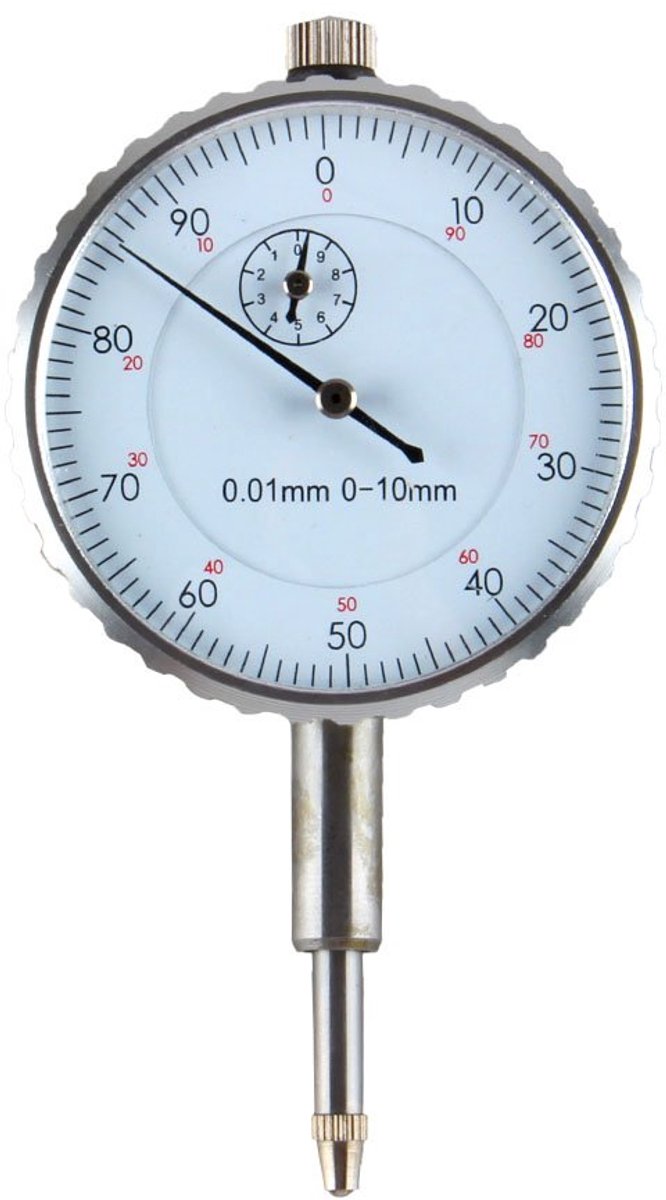 SnelShoppen - RVS Horloge Behuizing met Precisie Wijzerplaat 0-10mm, Buitenkant Klok Meet 0.01mm, Nauwkeurige Klok voor Asloop, Versnellingsbak en Mee