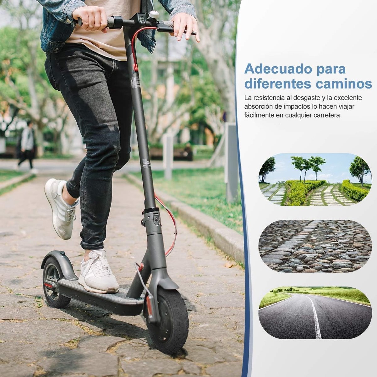 SnelShoppen - E-Bike Banden voor Binnen en Buiten, Rubber Achterbanden voor Elektrische Skateboard, Geschikt voor Xiaomi M365, Duurzaam en Antislip