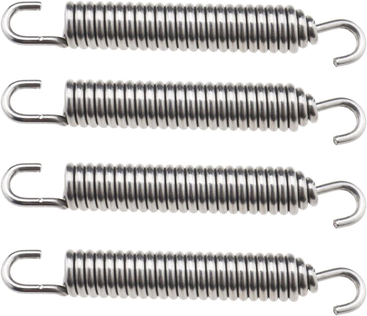 SnelShoppen - 4 Stuks 50x10mm Uitbreidingsveren Uitlaatveren Rotabele Montageveer voor Motorfiets Scooter ATV