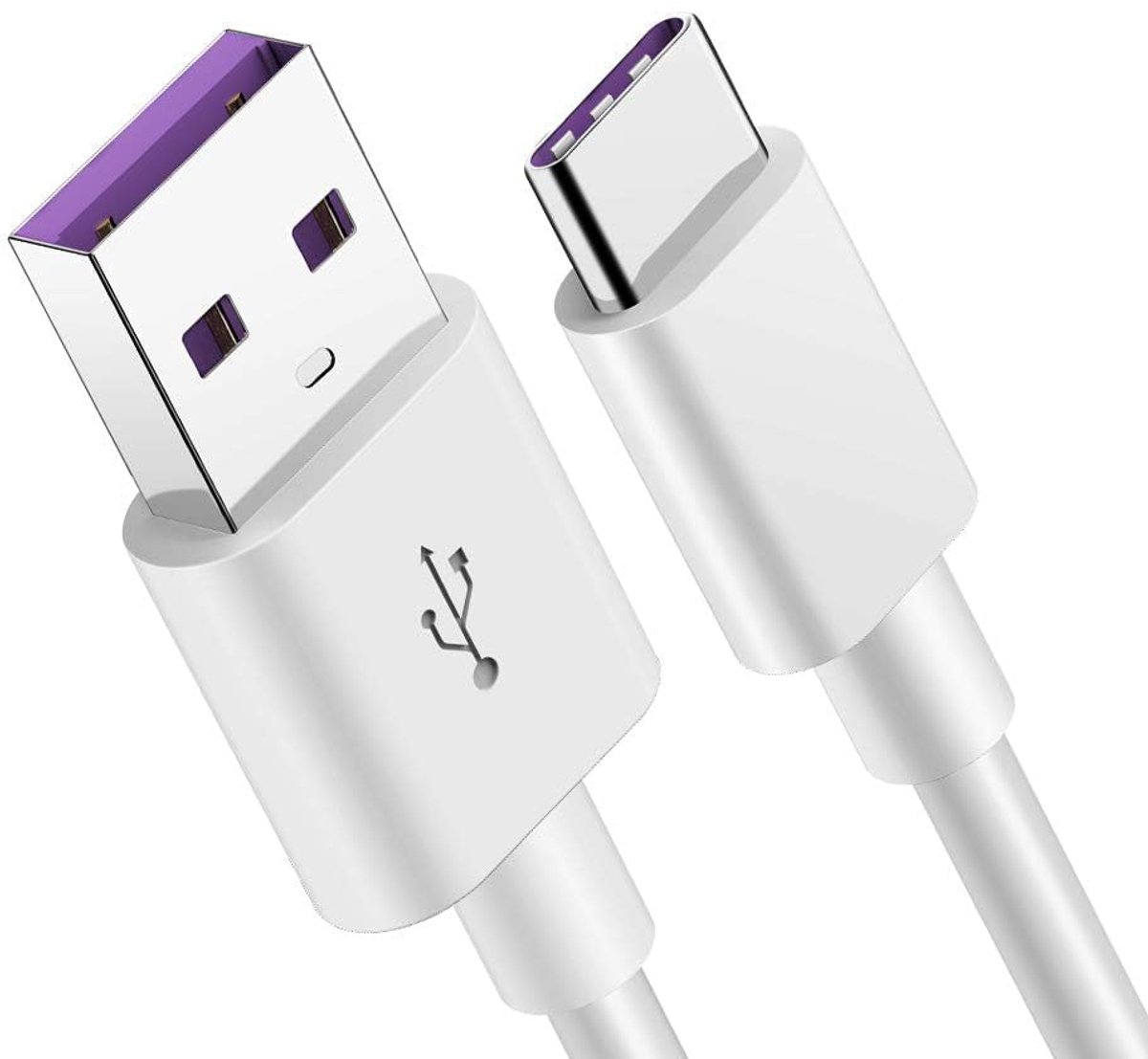 SnelShoppen - 5A USB C Kabel 2M Tipo C Oplaadkabel Huawei Super Charge, Snelle Oplading, Gegevensoverdracht, Geschikt voor Huawei P30/P20/Mate 20/30/1
