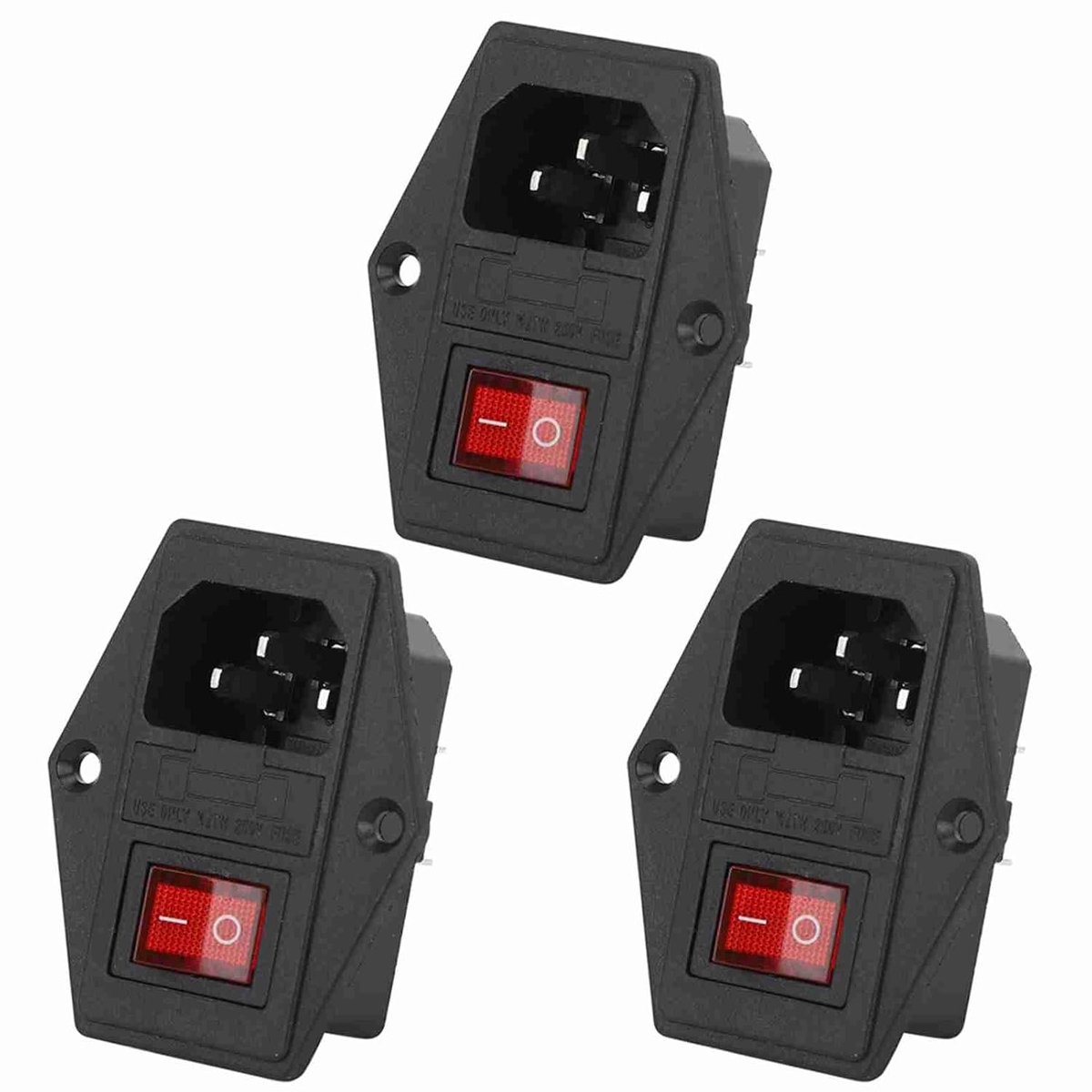 Dailygoody - 3-pins stopcontactschakelaar - Iec320 - Sterke