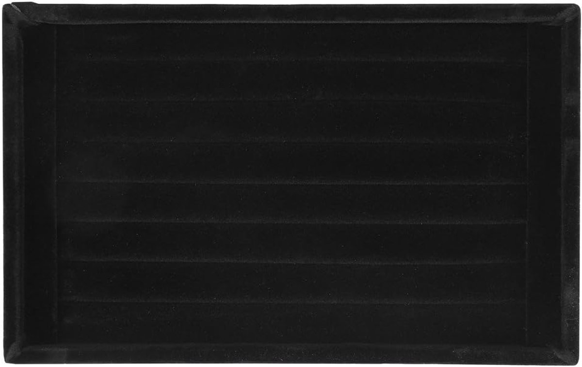 SnelShoppen - Diyeeni Ring Stand, Ringhouder, Sieradenstandaard voor 50-70 Ringen en Oorbellen, Houten Materiaal, Zwart, Perfect voor Winkelpresentati