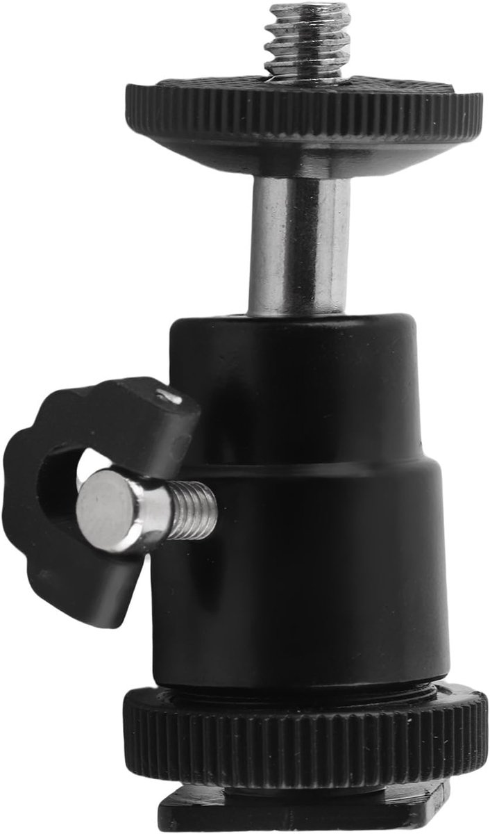 SnelShoppen - Tripod Bal Hoofd 360 Graden 1/4 Inch Aluminium Bal Hoofd met Lock voor Alle Camera's, Duurzaam en Corrosiebestendig