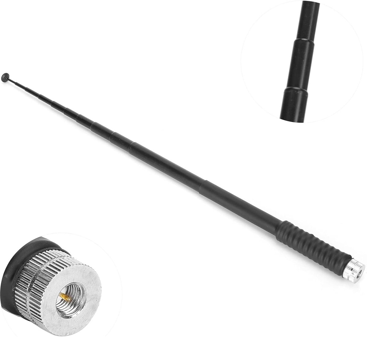 SnelShoppen - High-gain Telescopische Antenne 127 Cm, Inklapbare Handheld Antenne, SMA Radio Antenne voor GPS Ontvanger, Duurzaam Metaal, Stabiele Sig