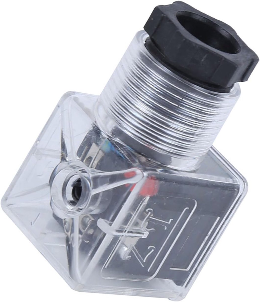SnelShoppen - Hydraulische Solenoïde Ventiel 5PCS Solenoïde Coil Plug Universele Toebehoren DC24 Waterproof Duurzaam Transparant