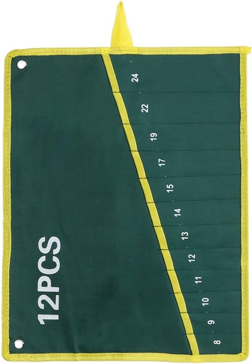 SnelShoppen - Wrench Organizer Bag Roll Up Opbergzak voor 6/8/10/12/14/25 Gereedschappen, Duurzame Canvas Handgereedschap voor Thuis, Werkplaats, Camp