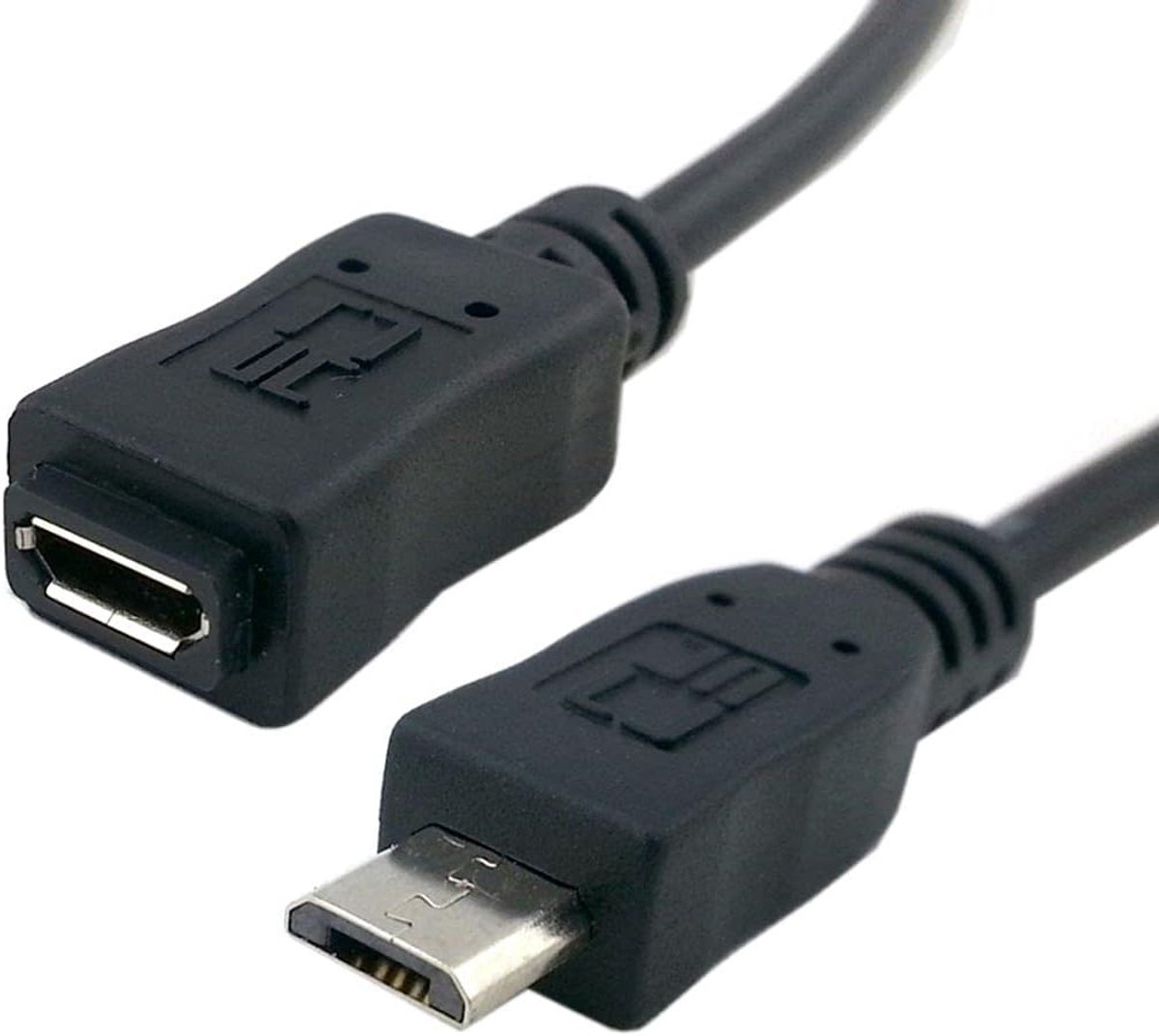 SnelShoppen - Micro USB 2.0 Verlengkabel 1.64FT/0.5M - Micro USB 5Pin Mannetje naar Vrouwtje Data Oplaadkabel voor Dash Cam, GPS, Camera, Tablet en Te