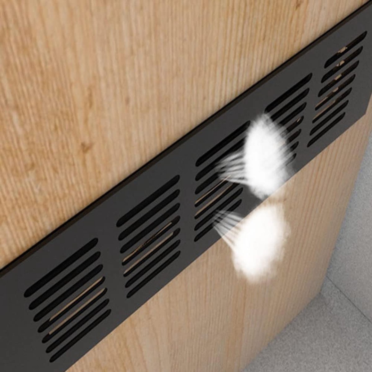 Zwarte Aluminium Ventilatierooster 600mm x 50mm - Set van 2