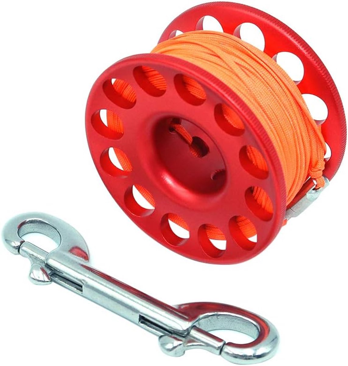 SnelShoppen - 30m Duik Finger Spool met P-Vormige Haak, Duik Reel voor Technisch en Cave Diving, Lichtgewicht en Duurzaam, Antiknoop Ontwerp