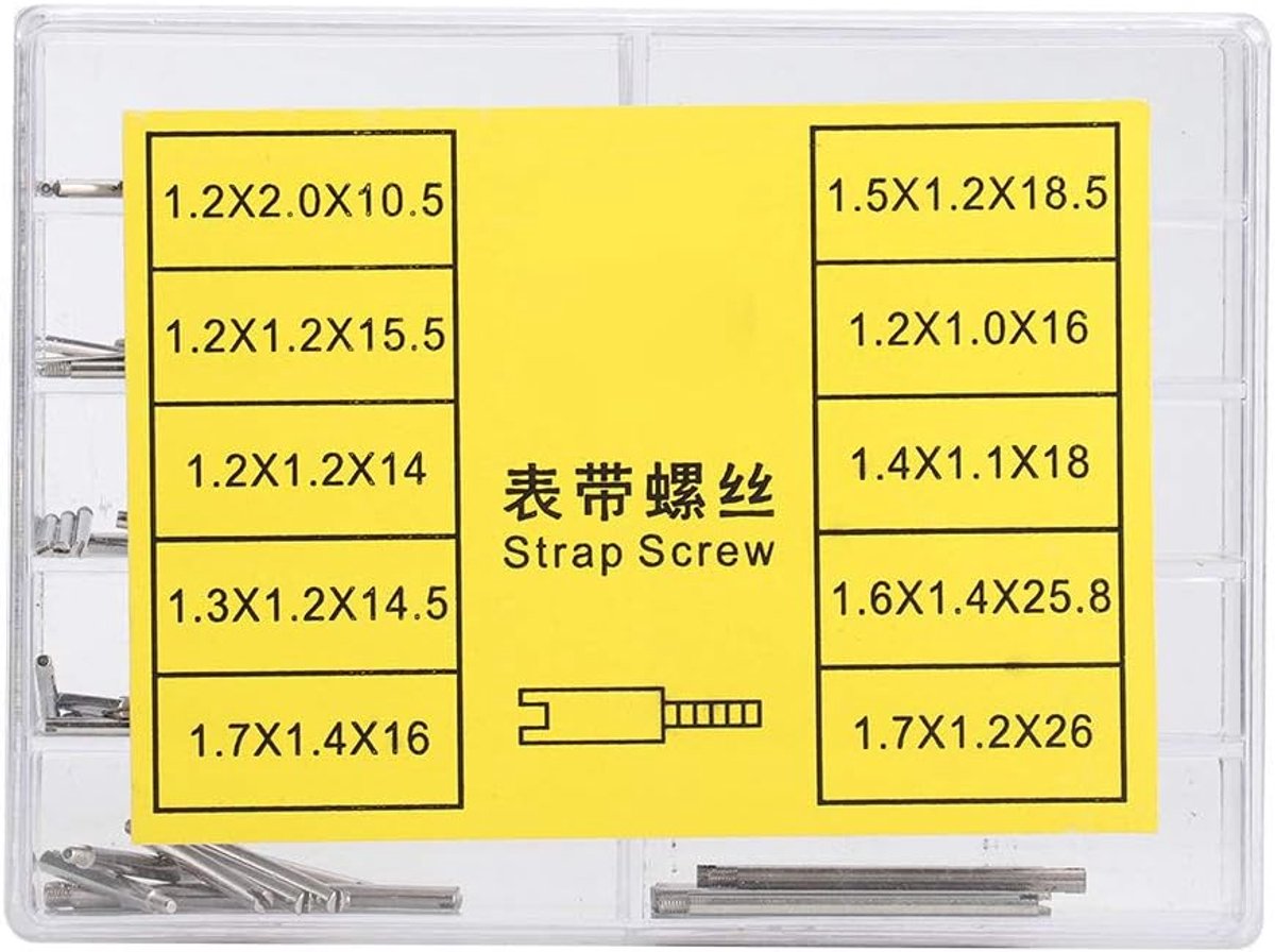 SnelShoppen - NITRIP Horloge Schroef, Horlogeband Metaal Schroef, Duurzame Horloge Reparatie Schroef (100 stuks)