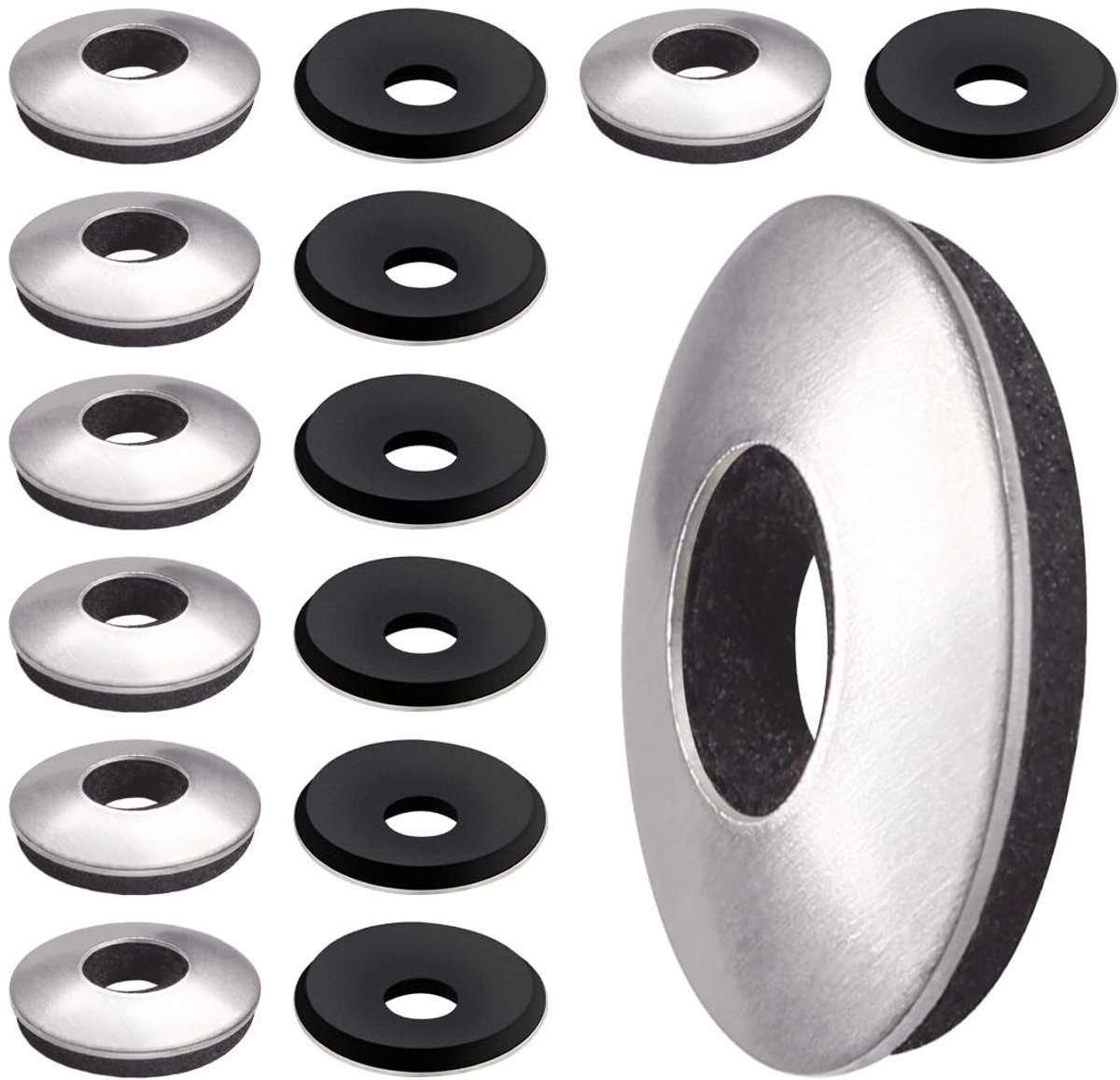 Roestvrijstalen EPDM afdichtringen met neopreen coating, M6.3 × 16 mm, 15 stuks, waterdicht en corrosiebestendig