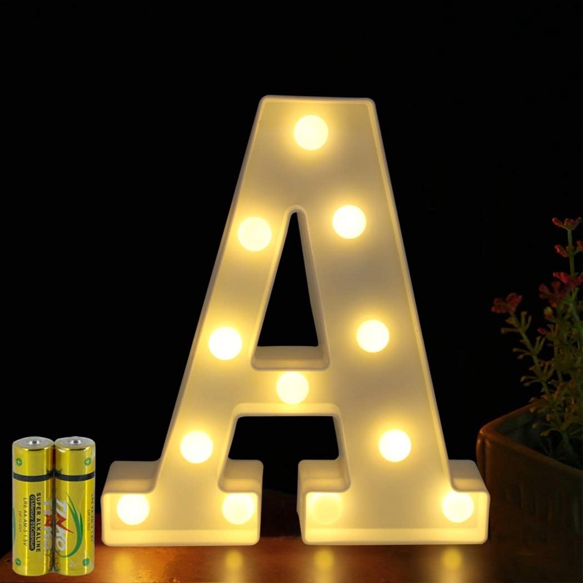 SnelShoppen - Letterverlichting, Alphabet Lamp, LED Letterlicht, Verlichte Letters, Nachtlampen, Decoratie voor Verjaardagsfeest, Bruiloft, Kinderkame