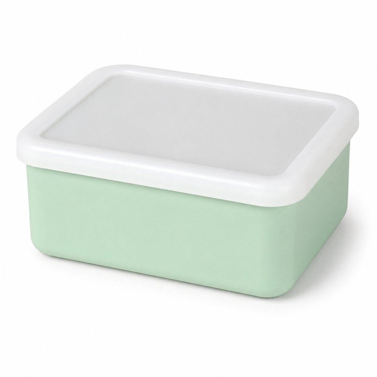 VHV - Lunchbox 1000 ml - Siliconen vershouddoos met deksel - Saliegroen - Voor werk, school en meal prep