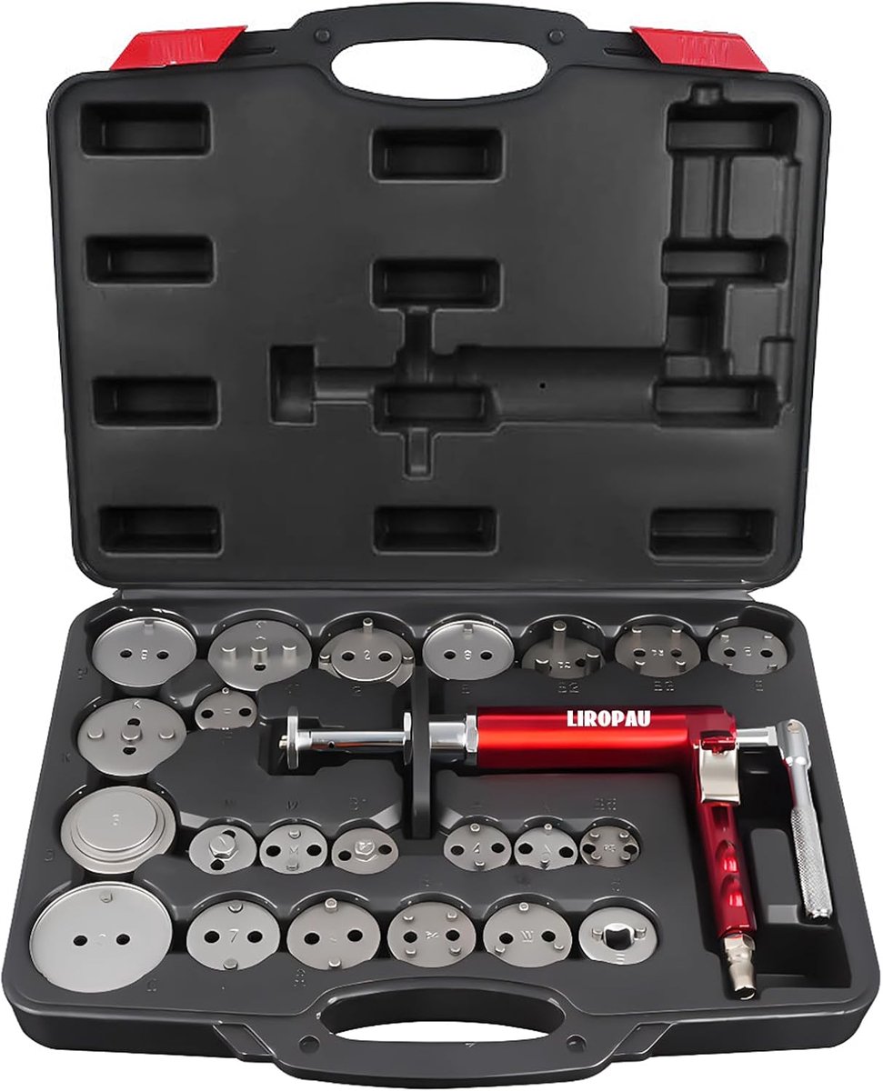 Remzuiger-terugstelgereedschapset 24-delig - diverse adapters - geschikt voor verschillende automerken - ShopVlot