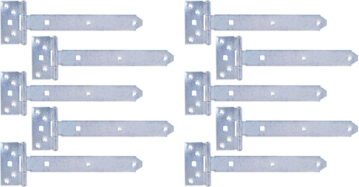 Alberts 844349 Kruishanger | met geperste pin | gegalvaniseerd, dikke beschermlaag | scharnier 242 x 34 mm | scharnier 90 x 45 mm | set van 10