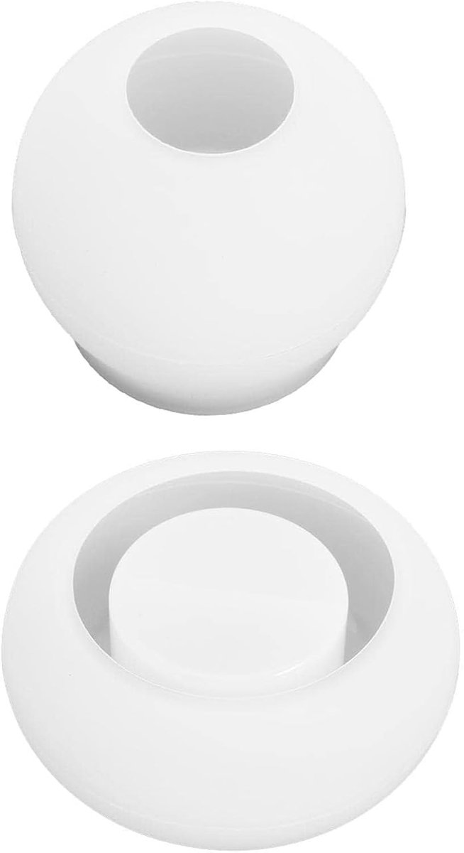 SnelShoppen - 2 Stuks Silicone Mallen voor Theelichthouder, Flexibele Resin Gietmallen voor DIY Creaties, Aromatherapie en Huisdecoratie - Wit